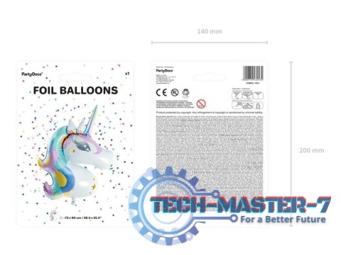 Balon foliowy Jednorożec 73cm x 90cm Balon foliowy Jednorożec 73cm x 90cm
