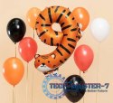 Balon foliowy urodzinowy cyfra "9" - Tygrys 49x76 cm