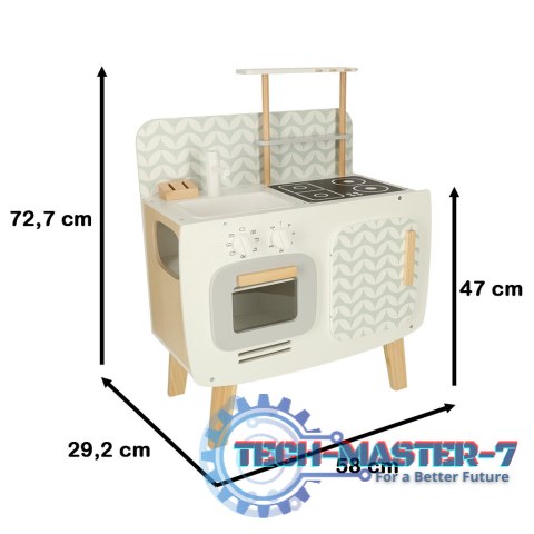 Kuchnia dla dzieci drewniana MDF LULILO RETRO akcesoria 73cm Kuchnia dla dzieci drewniana MDF LULILO RETRO akcesoria 73cm