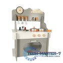 Kuchnia dla dzieci drewniana MDF piekarnik garnki akcesoria 70cm