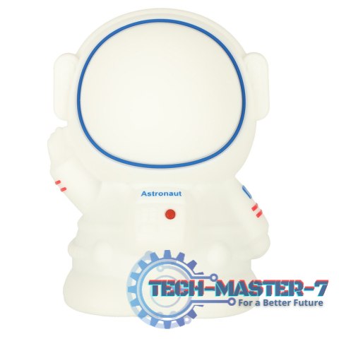 Lampka nocna dla dzieci silikonowa dotykowa miękka 8 LED USB RGB biała astronauta Lampka nocna dla dzieci silikonowa dotykowa miękka 8 LED USB RGB biała astronauta