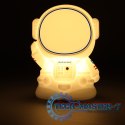 Lampka nocna dla dzieci silikonowa dotykowa miękka 8 LED USB RGB biała astronauta