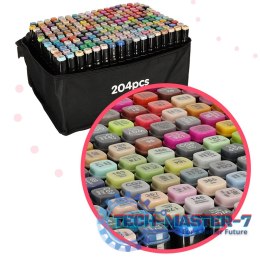 Markery dwustronne mazaki alkoholowe w etui 204 + podstawka