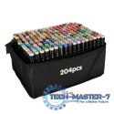 Markery dwustronne mazaki alkoholowe w etui 204 + podstawka