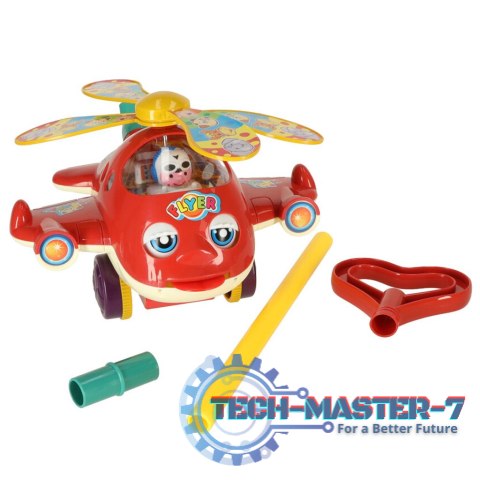 Pchacz na kiju samolot helikopter z dźwiękiem Pchacz na kiju samolot helikopter z dźwiękiem