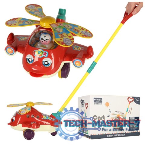 Pchacz na kiju samolot helikopter z dźwiękiem Pchacz na kiju samolot helikopter z dźwiękiem