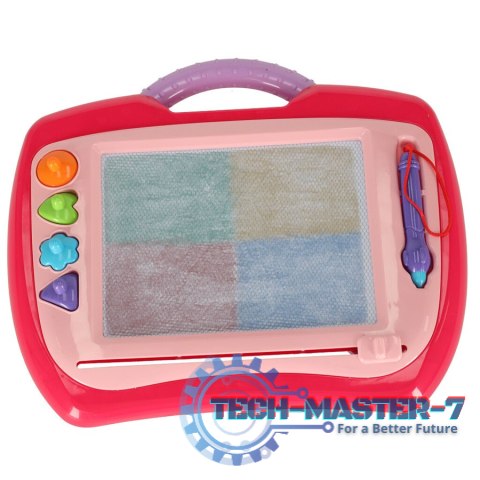 Tablica magnetyczna tablet do rysowania znikopis stempelki różowy XL Tablica magnetyczna tablet do rysowania znikopis stempelki różowy XL