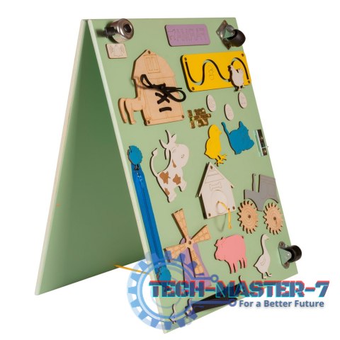 Tablica manipulacyjna drewniana dwustronna farma zielona 28 x 37,5 x 50 cm Tablica manipulacyjna drewniana dwustronna farma zielona 28 x 37,5 x 50 cm