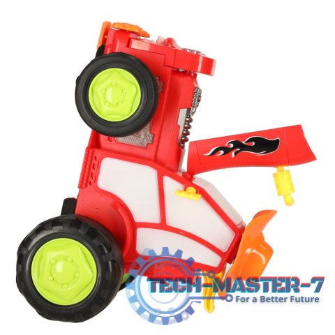 Traktor ciągnik zdalnie sterowany na pilota RC skaczący tańczący dźwięk czerwony Traktor ciągnik zdalnie sterowany na pilota RC skaczący tańczący dźwięk czerwony