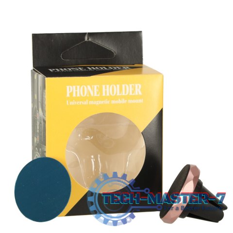 Uchwyt magnetyczny do telefonu holder samochodowy na kratkę wywiew różowy Uchwyt magnetyczny do telefonu holder samochodowy na kratkę wywiew różowy