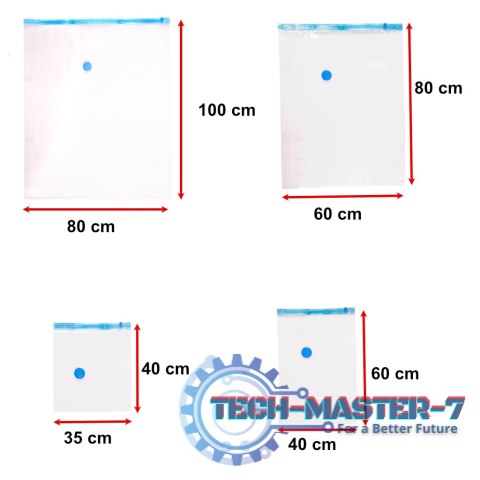 Worki próżniowe na ubrania 8 sztuk 4 rozmiary 35x40cm, 40x60cm, 60x80cm, 80x100cm Worki próżniowe na ubrania 8 sztuk 4 rozmiary 35x40cm, 40x60cm, 60x80cm, 80x100cm