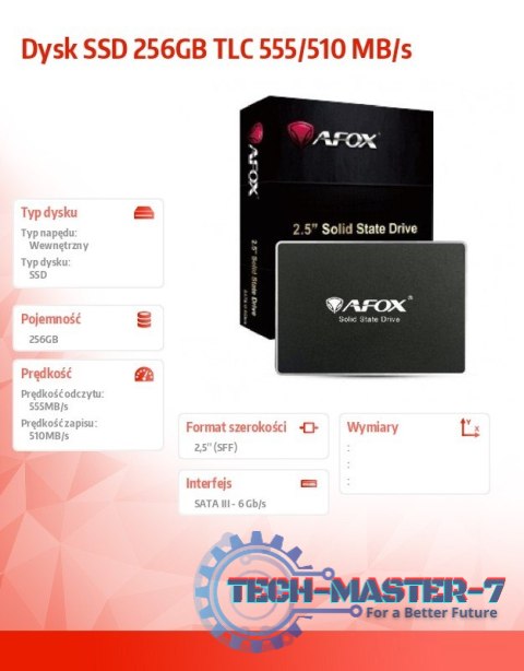 Dysk SSD 256GB TLC 555/510 MB/s Dysk SSD 256GB TLC 555/510 MB/s