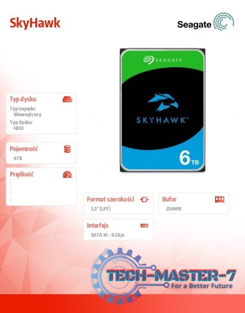 Dysk SkyHawk 6TB 3,5 cali 256MB ST6000VX009 Dysk SkyHawk 6TB 3,5 cali 256MB ST6000VX009