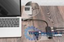 Hub USB 3.0/Koncentrator 4-portowy SlimLine USB A + adapter USB-C 5Gbps, złącze zasilania USB-C