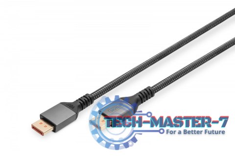 Kabel połączeniowy PREMIUM DisplayPort 2.1 16K 60Hz DP/DP M/M 1m Czarny Kabel połączeniowy PREMIUM DisplayPort 2.1 16K 60Hz DP/DP M/M 1m Czarny