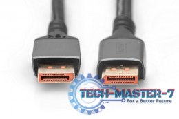Kabel połączeniowy PREMIUM DisplayPort 2.1 16K 60Hz DP/DP M/M 1m Czarny