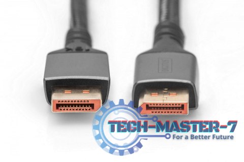 Kabel połączeniowy PREMIUM DisplayPort 2.1 16K 60Hz DP/DP M/M 1m Czarny Kabel połączeniowy PREMIUM DisplayPort 2.1 16K 60Hz DP/DP M/M 1m Czarny