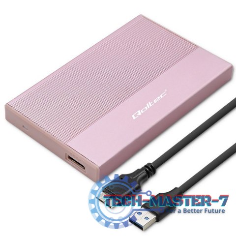 Obudowa | Kieszeń na dysk SSD HDD 2.5 cala | SATA | USB 3.0 | Super speed 5Gb/s | 2TB | Różowy