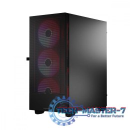 Obudowa komputerowa Siroco ARGB Flow Midi USB 3.0x2+Type-C Czarna