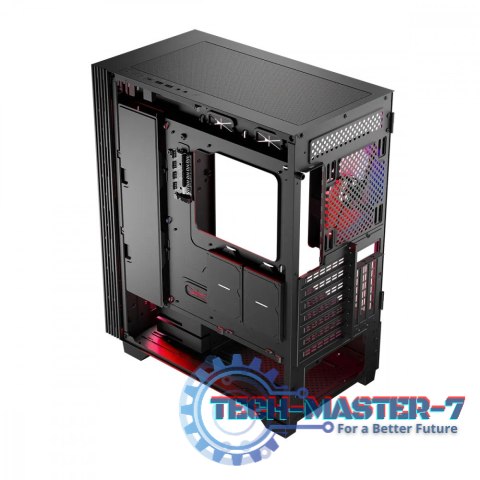 Obudowa komputerowa Siroco ARGB Flow Midi USB 3.0x2+Type-C Czarna Obudowa komputerowa Siroco ARGB Flow Midi USB 3.0x2+Type-C Czarna