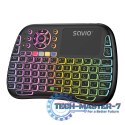 Podświetlana klawiatura bezprzewodowa RGB BT + 2.4 GHz , TV Box, Smart TV, Konsole, PC, KW-04