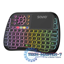 Podświetlana klawiatura bezprzewodowa RGB BT + 2.4 GHz , TV Box, Smart TV, Konsole, PC, KW-04