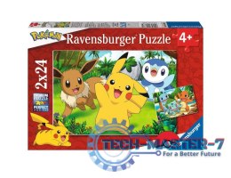 Puzzle 2x24 elementy Pokemon