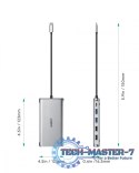 CB-C78 aluminiowy HUB USB-C | 12w1 | RJ45 Ethernet 10/100/1000Mbps | 2xUSB 3.1 | 2xUSB 2.0 | 2xHDMI 4k@30Hz | VGA | SD i microSD