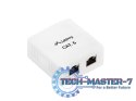 Gniazdo natynkowe 2x RJ45 Kat.6 białe ekranowane