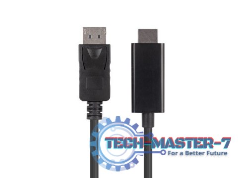 Kabel DisplayPort (M) V1.1 -> HDMI (M) 1m czarny Kabel DisplayPort (M) V1.1 -> HDMI (M) 1m czarny