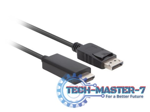 Kabel DisplayPort (M) V1.1 -> HDMI (M) 1m czarny Kabel DisplayPort (M) V1.1 -> HDMI (M) 1m czarny