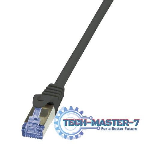 LOGILINK S/FTP Cat.6a 1 m Czarny 1 Patchcord
