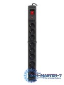 Listwa przeciwprzepięciowa Multi M9 1.5m czarna (9 gniazd)