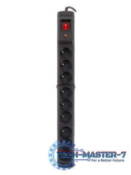 Listwa przeciwprzepięciowa Multi M9 1.5m czarna (9 gniazd)