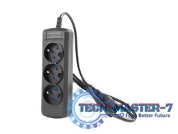 Listwa przedłużacz ARCOLOR3 0.6M UPS 3X 230V PL IEC czarna