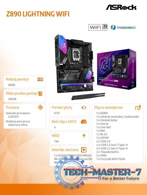 Płyta główna Z890 LIGHTNING WIFI ATX Płyta główna Z890 LIGHTNING WIFI ATX
