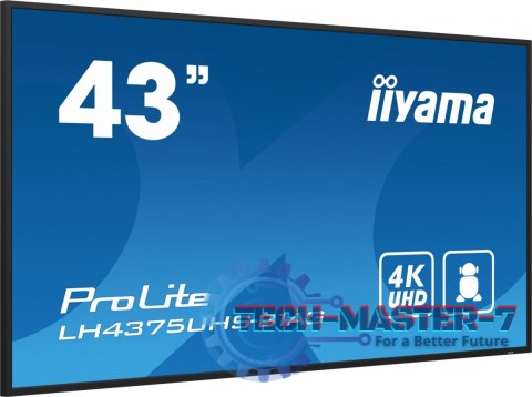 Monitor 42.5 cala ProLite LH4375UHS-B1AG, 24/7,IPS,ANDROID.11,4K,500cd/m2,WiFi,3xHDMI,DP,Daisy/Chain,2xUSB,2x10W,RJ45,iiSignage2 Monitor 42.5 cala ProLite LH4375UHS-B1AG, 24/7,IPS,ANDROID.11,4K,500cd/m2,WiFi,3xHDMI,DP,Daisy/Chain,2xUSB,2x10W,RJ45,iiSignage2