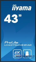 Monitor 42.5 cala ProLite LH4375UHS-B1AG, 24/7,IPS,ANDROID.11,4K,500cd/m2,WiFi,3xHDMI,DP,Daisy/Chain,2xUSB,2x10W,RJ45,iiSignage2