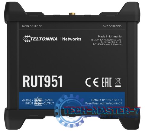 Router LTE RUT951 (Cat4), 3G, 2G, WiFi, Ethernet Router LTE RUT951 (Cat4), 3G, 2G, WiFi, Ethernet