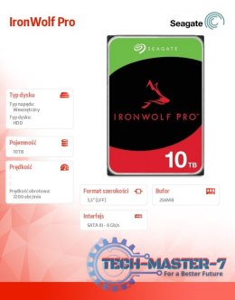 Dysk IronWolfPro 10TB 3.5 256MB ST10000NT001