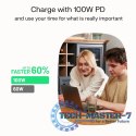 Kabel USB-C-USB-C PowerFlex 100W silikonowy 1.2m zielony