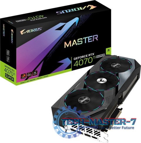 Karta graficzna GIGABYTE Aorus GeForce RTX 4070 Ti SUPER Master 16GB GDDR6X (GV-N407TSAORUS M-16GD)