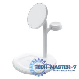 MagScape Ładowarka Indukcyjna 3w1 MagSafe magnetyczna Biała