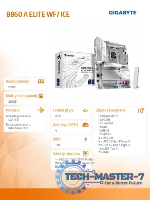 Płyta główna B860 A ELITE WF7 ICE Płyta główna B860 A ELITE WF7 ICE