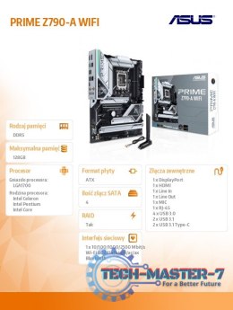 Płyta główna PRIME Z790-A WIFI 4DDR5 HDMI/DP ATX