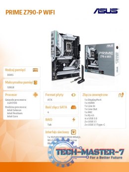 Płyta główna PRIME Z790-P WIFI s1700 4DDR5 HDMI/DP ATX