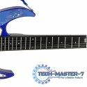 Gitara elektryczna rockowa ze wzmacniaczem mikrofonem dla dzieci niebieska