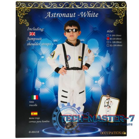 Kostium strój karnawałowy przebranie astronauta rozmiar M 110-120cm Kostium strój karnawałowy przebranie astronauta rozmiar M 110-120cm