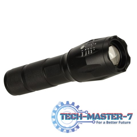 Latarka taktyczna wojskowa 800 lumenów LED ZOOM mocna USB akumulator Latarka taktyczna wojskowa 800 lumenów LED ZOOM mocna USB akumulator