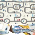 Mata edukacyjna piankowa dwustronna składana zwierzęta ulica 180 x 200 cm